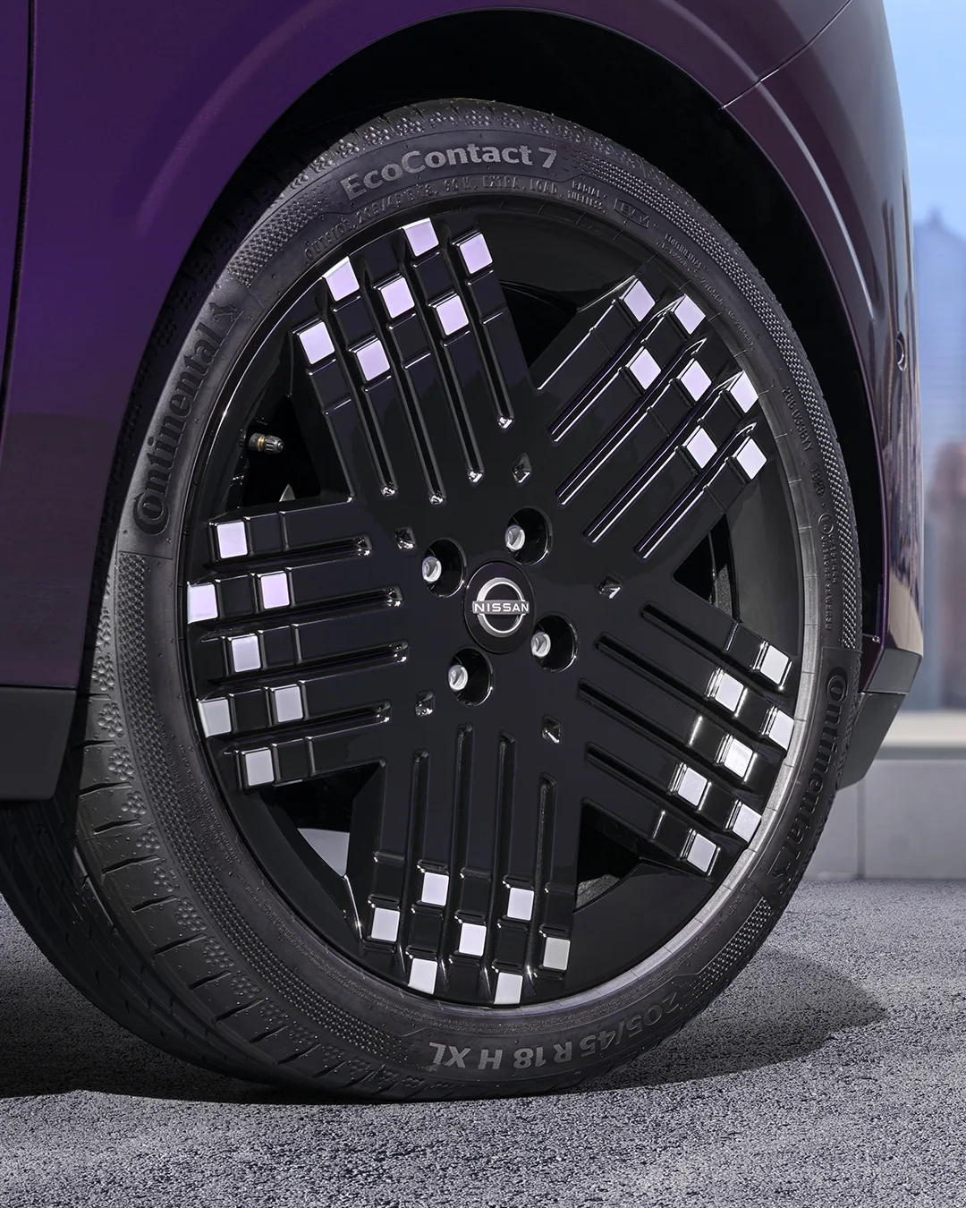 Felge des NISSAN PIXO mit Pixelmuster